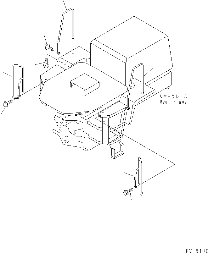 Wheel Loaders Komatsu / WA180-3 S/N 53001-UP (m/c)(wa180-0c) / HAND RAIL (WITHOUT CAB)(270230 : M4320-01A1)