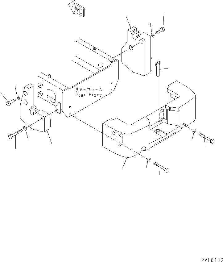 Wheel Loaders Komatsu / WA180-3 S/N 53001-UP (m/c)(wa180-0c) / ADDITIONAL COUNTER WEIGHT(270300 : M4510-01A3)
