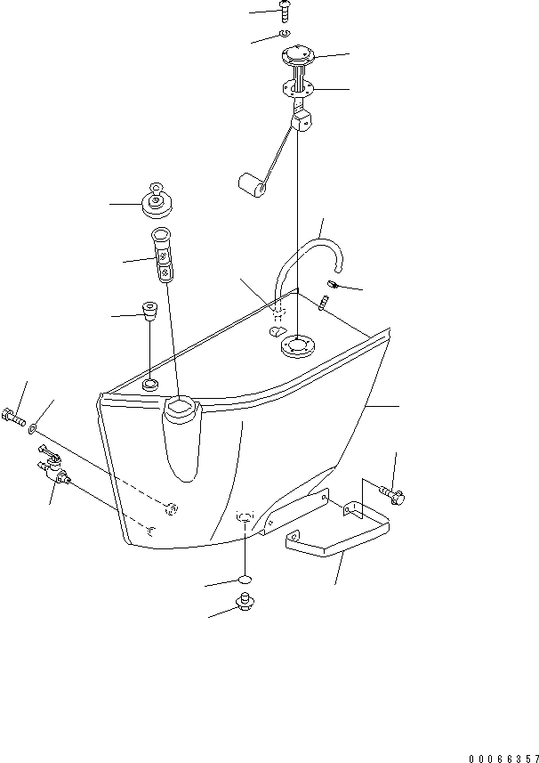Wheel Loaders Komatsu / WA20-2 S/N 10001-UP(wa20-2c) / FUEL TANK(#13801-)(090020 : D0100-01A0A)