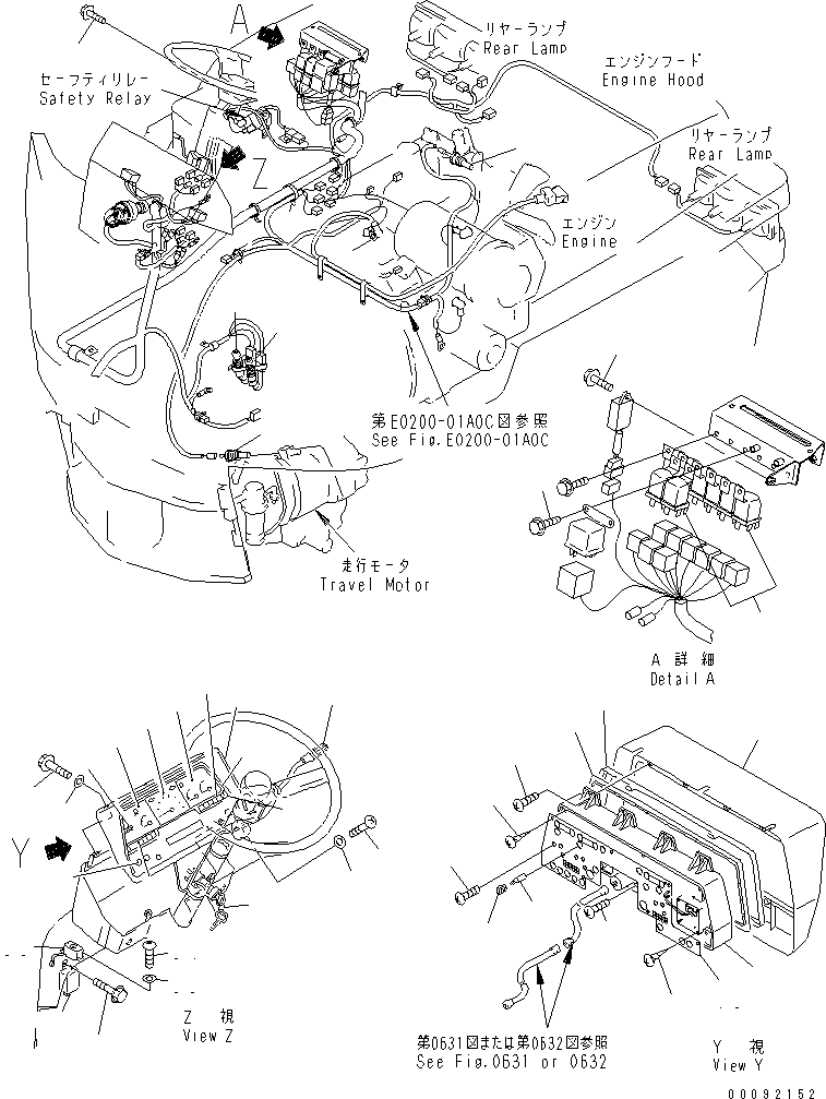 Wheel Loaders Komatsu / WA20-2 S/N 10001-UP(wa20-2c) / INSTRUMENT PANEL(#16144-)(120180 : E0260-01A0C)
