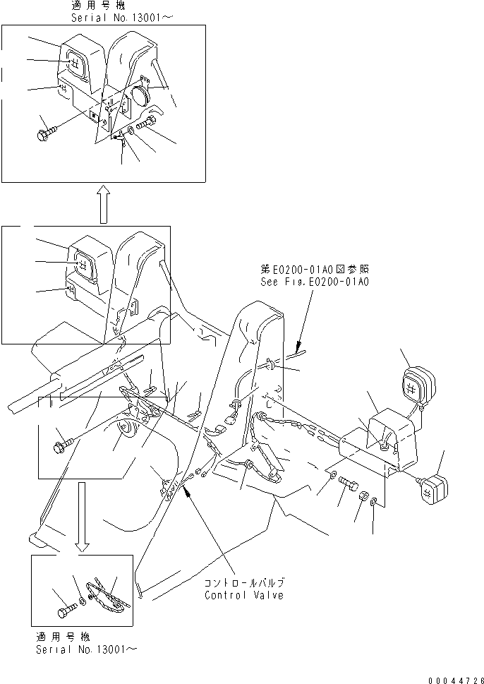 Wheel Loaders Komatsu / WA20-2 S/N 10001-UP(wa20-2c) / ELECTRICAL SYSTEM (FRONT LINE)(#10001-13800)(120200 : E0300-01A0)