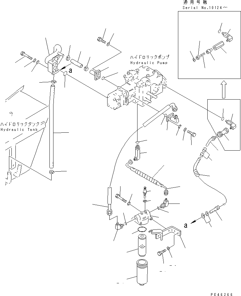 Wheel Loaders Komatsu / WA20-2 S/N 10001-UP(wa20-2c) / HST PIPING (SUCTION AND CHARGE LINE)(#10001-11895)(150060 : F2760-01A0)