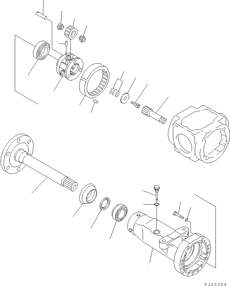 Wheel Loaders Komatsu / WA20-2 S/N 10001-UP(wa20-2c) / REAR AXLE (FINAL DRIVE R.H.)(150190 : F4530-02A0)