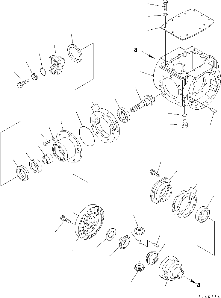 Wheel Loaders Komatsu / WA20-2 S/N 10001-UP(wa20-2c) / REAR AXLE (DIFFERENTIAL)(150200 : F4530-03A0)