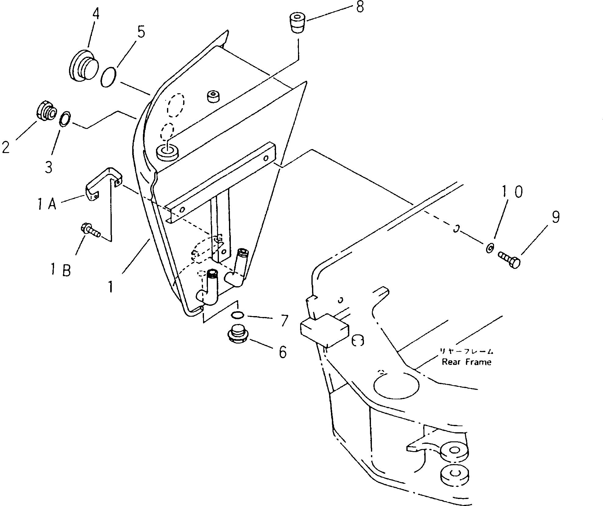 Wheel Loaders Komatsu / WA20-2 S/N 10001-UP(wa20-2c) / HYDRAULIC TANK(#10001-13800)(180010 : H0110-01A0)