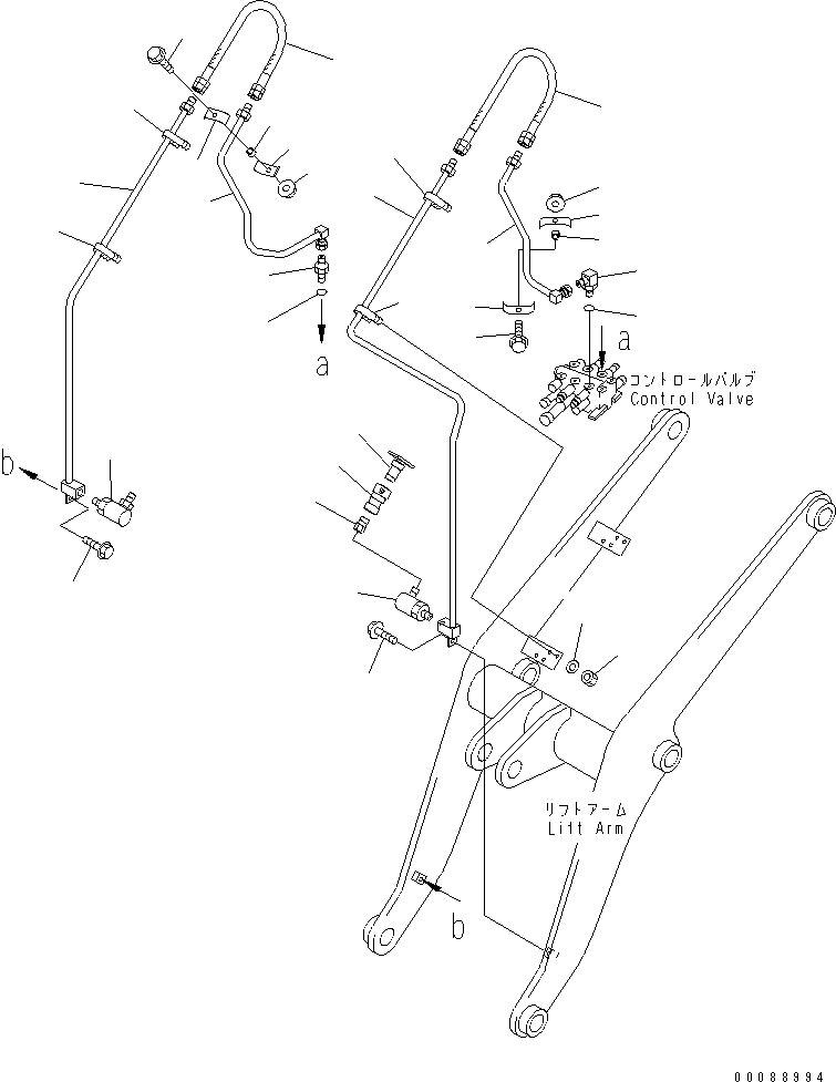 Wheel Loaders Komatsu / WA20-2 S/N 10001-UP(wa20-2c) / HYDRAULIC PIPING (FRONT ATTACHMENT LINE) (3V PIPING SHORT TYPE)(#16092-)(180350 : H4450-01A5)