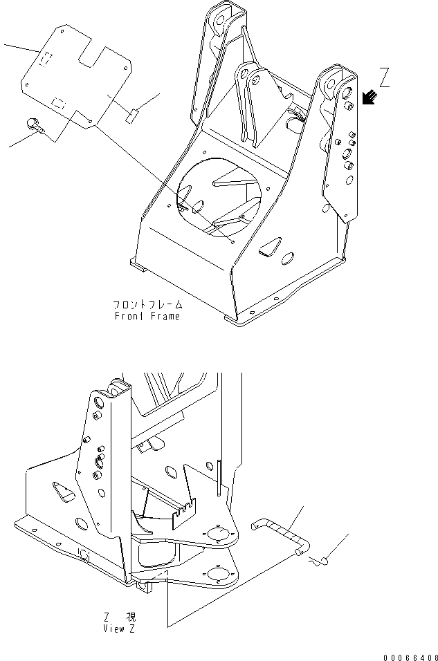 Wheel Loaders Komatsu / WA20-2 S/N 10001-UP(wa20-2c) / BAR ROCK AND COVER (FOR ATTACHMENT)(#13801-)(210130 : J4190-01A1)