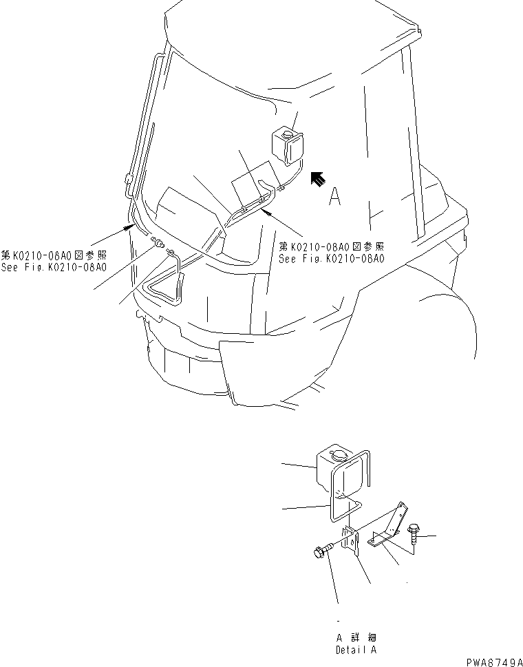 Wheel Loaders Komatsu / WA20-2 S/N 10001-UP(wa20-2c) / WINDOW WASHER(#10001-11271)(240550 : K0350-01A0)
