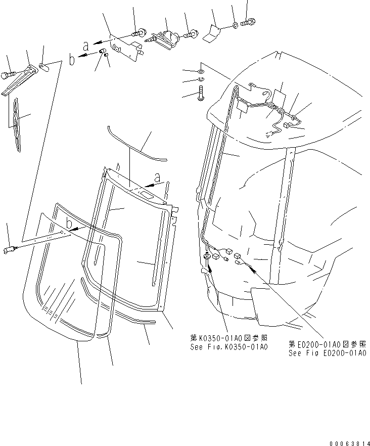 Wheel Loaders Komatsu / WA20-2 S/N 10001-UP(wa20-2c) / FRONT WINDOW (1/2)(#13801-)(240670 : K0410-02A1A)