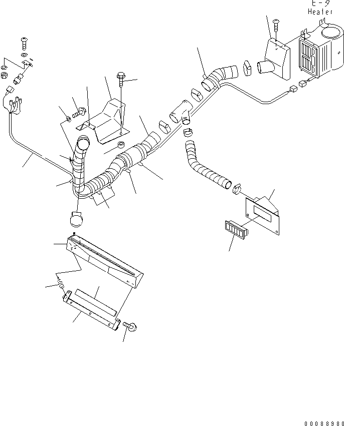 Wheel Loaders Komatsu / WA20-2 S/N 10001-UP(wa20-2c) / CAR HEATER AND DEFROSTER (2/3) (WIRING AND GRILLE)(#16144-)(240750 : K0710-02A0B)