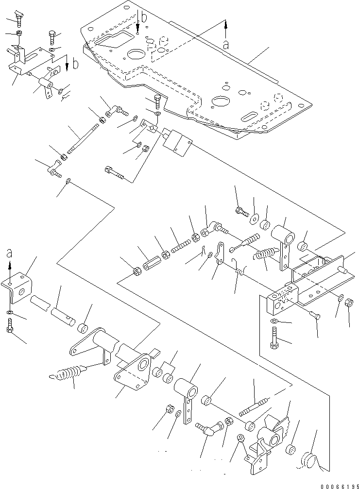 Wheel Loaders Komatsu / WA20-2 S/N 10001-UP(wa20-2c) / BRAKE PEDAL AND LINKAGE (2/2)(#16144-)(241080 : K4460-04A0A)
