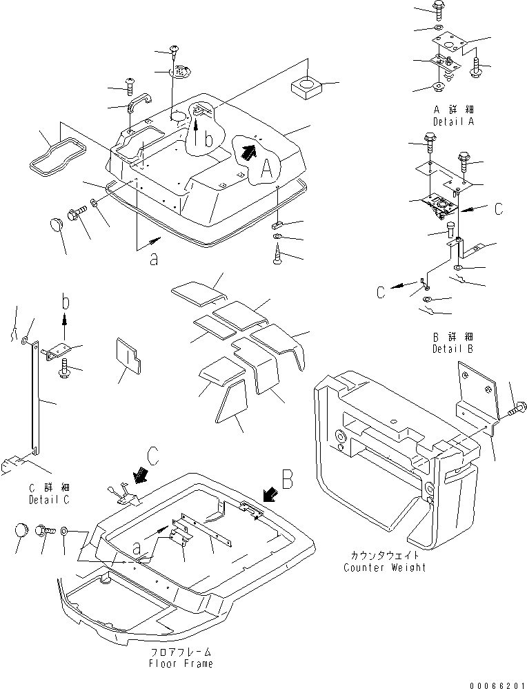 Wheel Loaders Komatsu / WA20-2 S/N 10001-UP(wa20-2c) / ENGINE HOOD (WITH CAR HEATER AND DEFROSTER)(#13801-)(270040 : M4100-01A1A)
