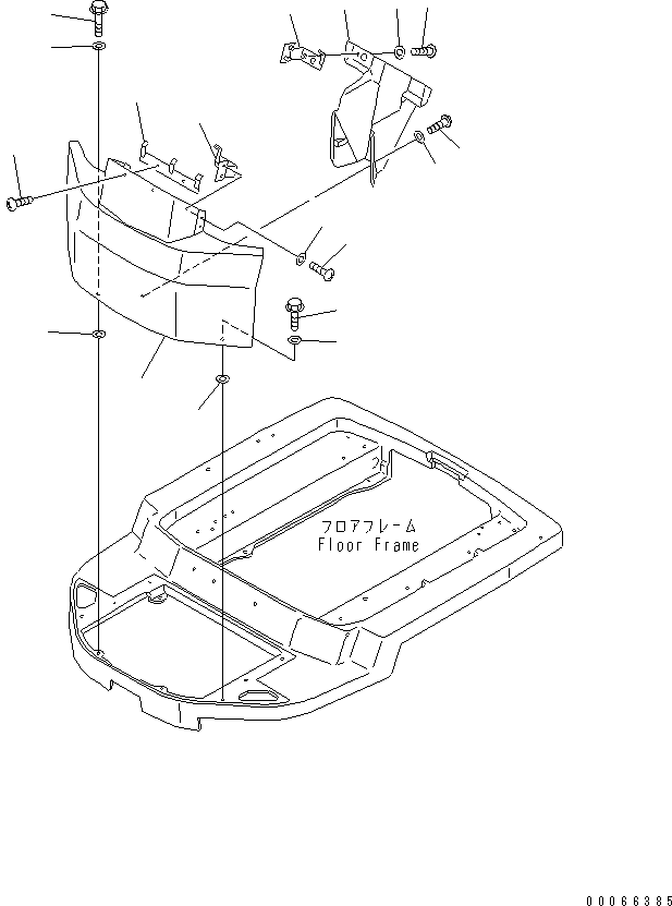 Wheel Loaders Komatsu / WA20-2 S/N 10001-UP(wa20-2c) / FRONT GUARD (FOR CAB OR FRONT WINDOW CANOPY)(#13801-)(270100 : M4120-01A1)