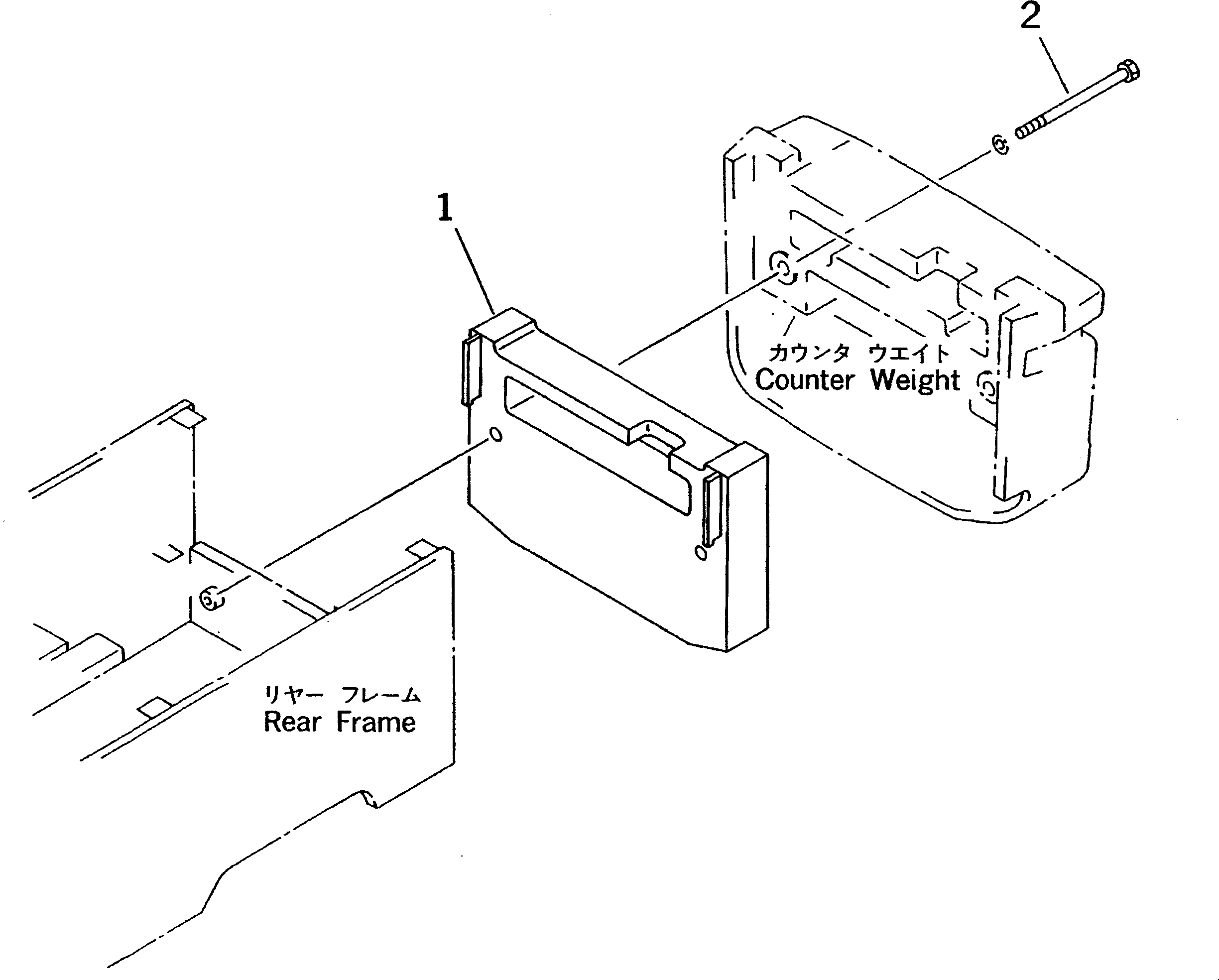 Wheel Loaders Komatsu / WA20-2 S/N 10001-UP(wa20-2c) / ADDITIONAL COUNTER WEIGHT (WITH HIGE LIFT ARM) (EXCEPT 0.28M3 AND 0.4M3)(270220 : M4520-01A1)