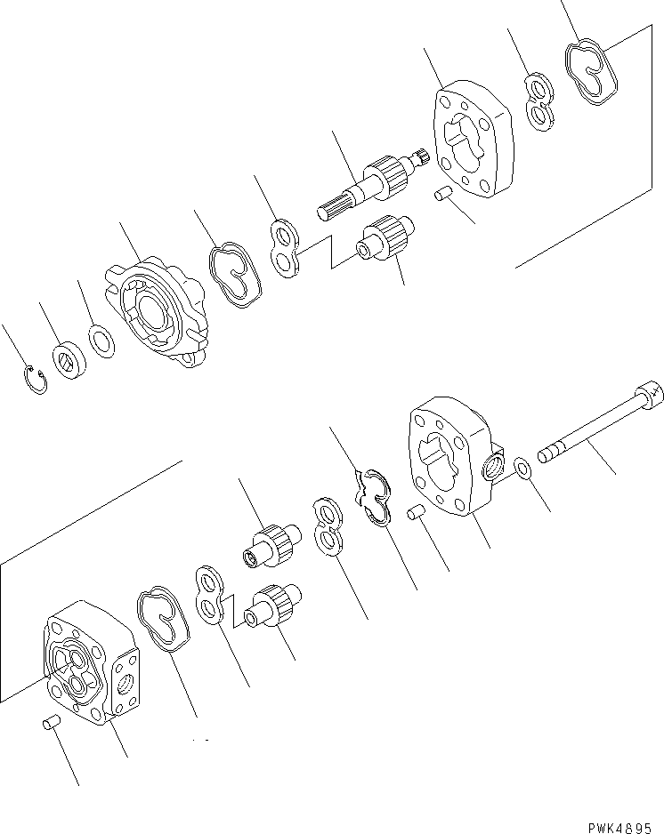 Wheel Loaders Komatsu / WA20-2 S/N 10001-UP(wa20-2c) / MAIN PUMP (GEAR PUMP INNER PARTS)(#11896-)(420170 : Y1610-07A0B)