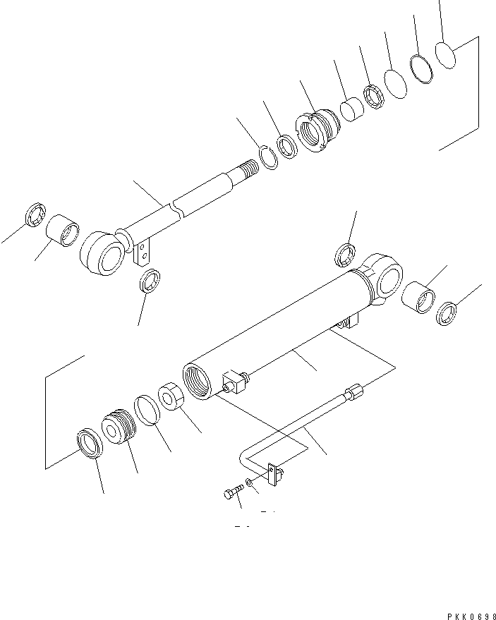 Wheel Loaders Komatsu / WA20-2 S/N 10001-UP(wa20-2c) / DUMP CYLINDER (INNER PARTS) (FOR BUCKET POSITIONER)(#11270-)(420210 : Y1620-11A2)