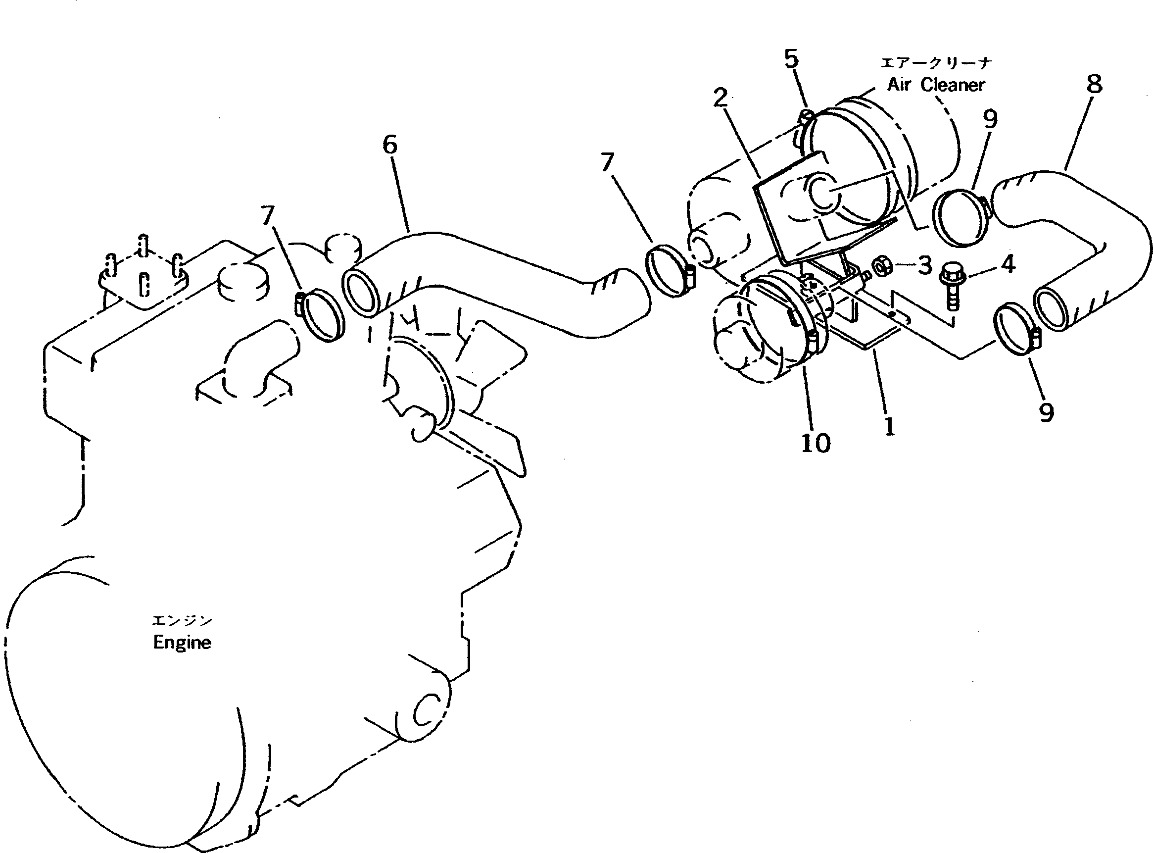Wheel Loaders Komatsu / WA20-2 S/N 10001-UP(wa20-2r) / AIR CLEANER CONNECTION(#10001-11269)(030030 : B0200-01A0)