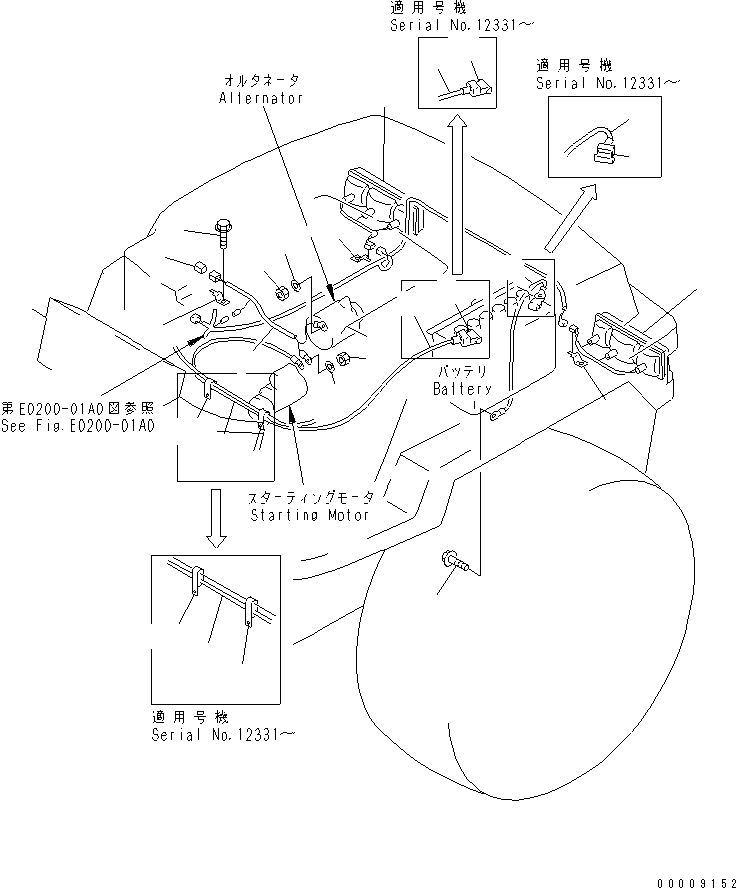 Wheel Loaders Komatsu / WA20-2 S/N 10001-UP(wa20-2r) / ELECTRICAL SYSTEM (REAR LINE)(120110 : E0300-02A0)