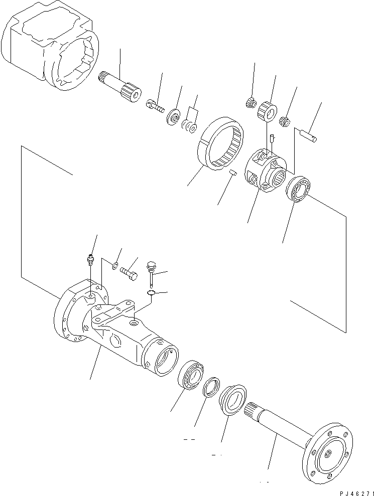 Wheel Loaders Komatsu / WA20-2 S/N 10001-UP(wa20-2r) / FRONT AXLE (FINAL DRIVE¤ L.H.)(150100 : F4430-01A0)