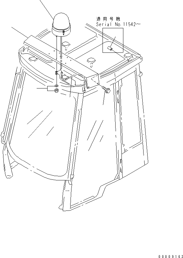 Wheel Loaders Komatsu / WA20-2 S/N 10001-UP(wa20-2r) / BEACON LAMP (WITH CAB)(#11270-)(240210 : K0210-10A1A)