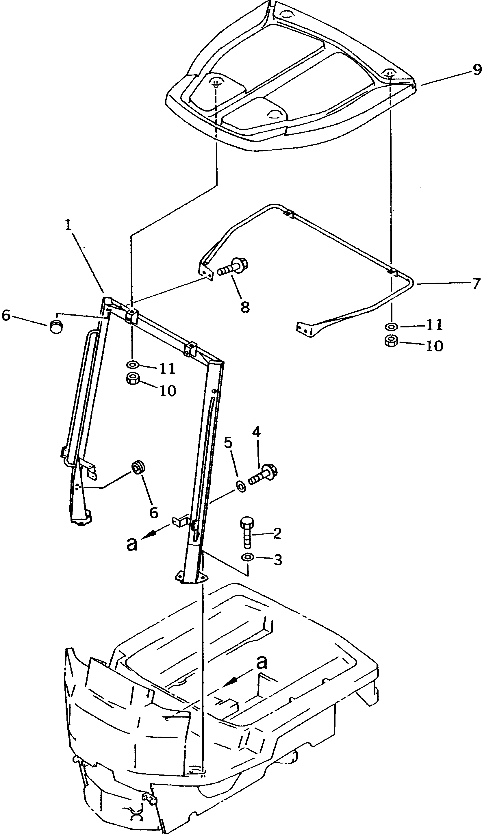 Wheel Loaders Komatsu / WA20-2 S/N 10001-UP(wa20-2r) / CANOPY(#10001-10769)(240300 : K0410-01A0)