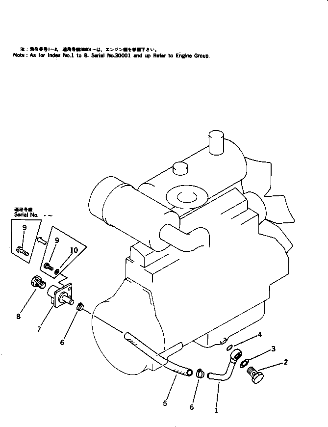 Wheel Loaders Komatsu / WA200-1 S/N 10001-UP (Overseas Version)(wa200-1c) / ENGINE RERATED PARTS(030020 : 1011)