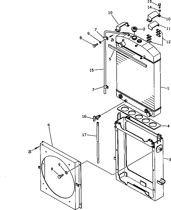 Wheel Loaders Komatsu / WA200-1 S/N 10001-UP (Overseas Version)(wa200-1c) / RADIATOR(#10001-19999)(030050 : 1201)