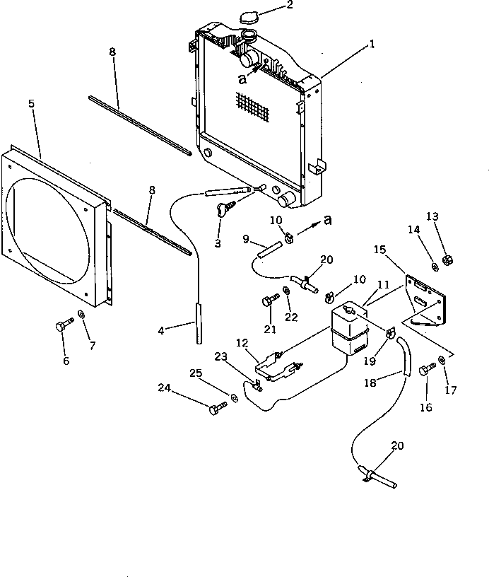 Wheel Loaders Komatsu / WA200-1 S/N 10001-UP (Overseas Version)(wa200-1c) / RADIATOR(#20001-)(030060 : 1201A)