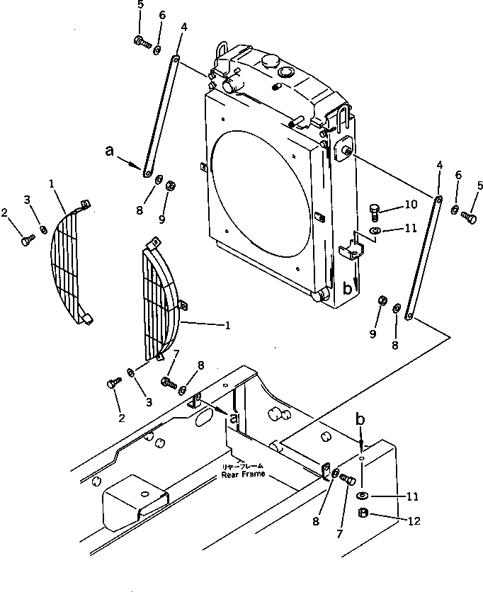 Wheel Loaders Komatsu / WA200-1 S/N 10001-UP (Overseas Version)(wa200-1c) / RADIATOR COVER(#10001-19999)(030070 : 1203)