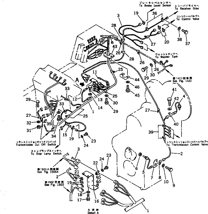 Wheel Loaders Komatsu / WA200-1 S/N 10001-UP (Overseas Version)(wa200-1c) / ELECTRICAL SYSTEM (MAIN LINE)(#20001-)(030220 : 1503A)