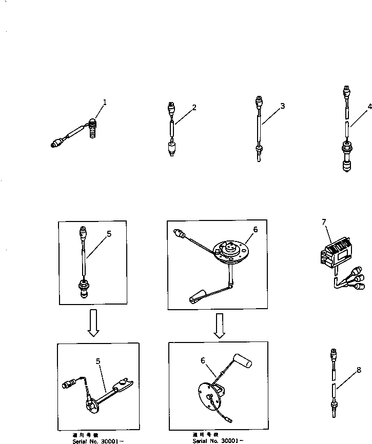 Wheel Loaders Komatsu / WA200-1 S/N 10001-UP (Overseas Version)(wa200-1c) / SENSOR AND CONTROLLER(030310 : 1611)
