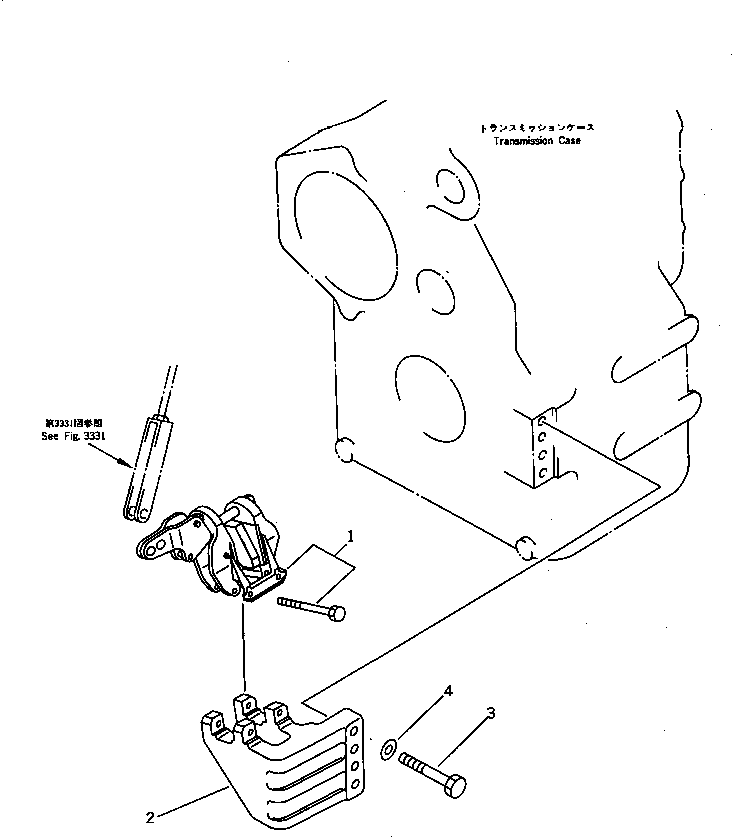 Wheel Loaders Komatsu / WA200-1 S/N 10001-UP (Overseas Version)(wa200-1c) / PARKING BRAKE MOUNTING PARTS(#20001-)(090130 : 3301A)