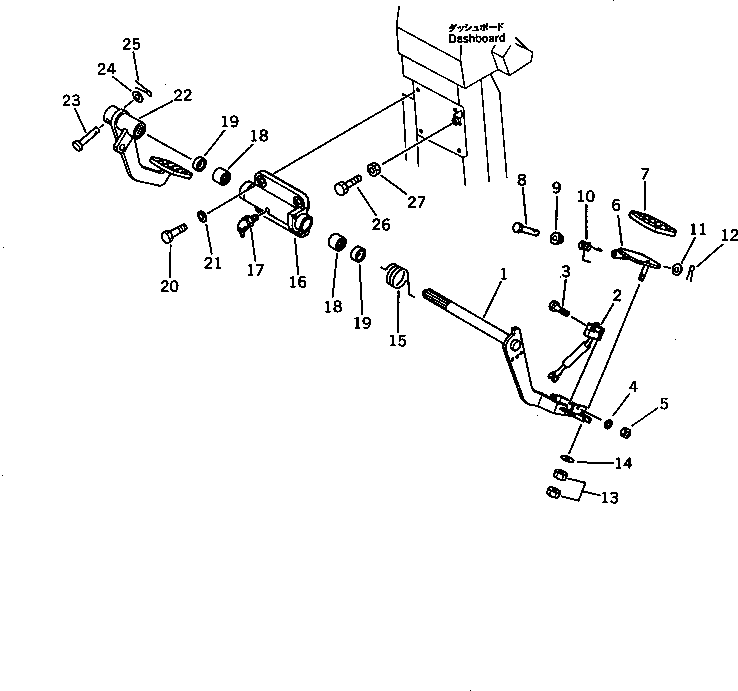 Wheel Loaders Komatsu / WA200-1 S/N 10001-UP (Overseas Version)(wa200-1c) / BRAKE PEDAL(#10001-19999)(090200 : 3601)