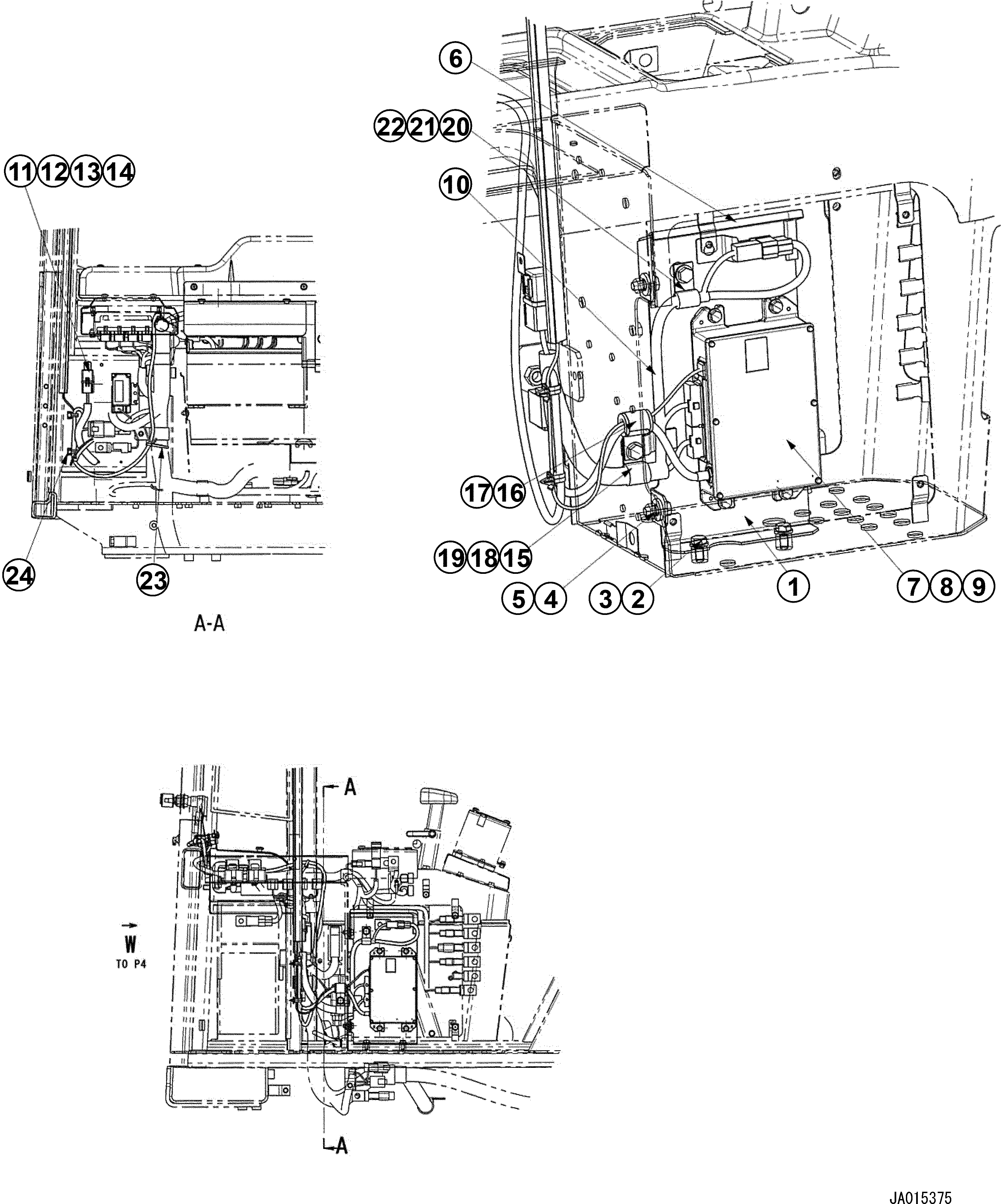 Wheel Loaders Komatsu / WA200-5 S/N 65001-UP (KOMTRAX for INDONESIA)(wa200-2c) / FLOOR (KOMTRAX GPRS) (1/3)(#69352-)(030010 : K0210-90E0)