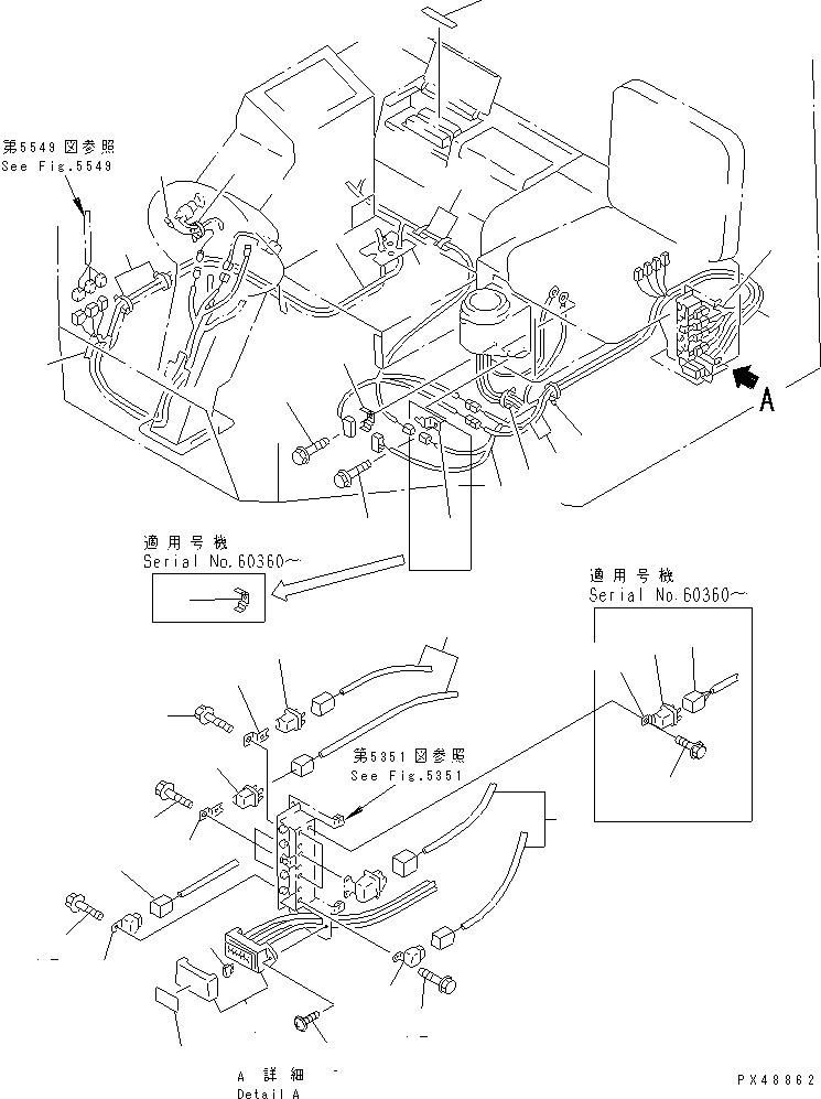 Wheel Loaders Komatsu / WA200-3-XW S/N 60001-62999(wa200-2r) / ELECTRICAL SYSTEM (CAB LINE) (WITH 2-PERSONS CAB)(#60001-)(030020 : 1443)