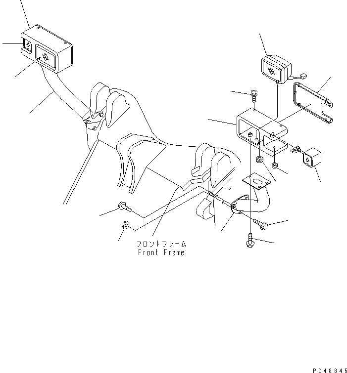 Wheel Loaders Komatsu / WA200-3-XW S/N 60001-62999(wa200-2r) / ELECTRICAL SYSTEM (FRONT LAMP) (SNOW REMOVING SPEC.)(#60001-)(030030 : 1503)