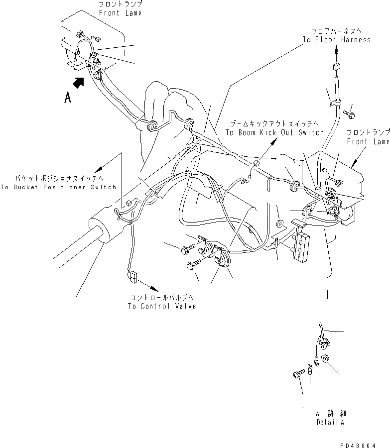 Wheel Loaders Komatsu / WA200-3-XW S/N 60001-62999(wa200-2r) / ELECTRICAL SYSTEM (FRONT FRAME LINE) (SNOW REMOVING SPEC.)(#60001-)(030040 : 1513)