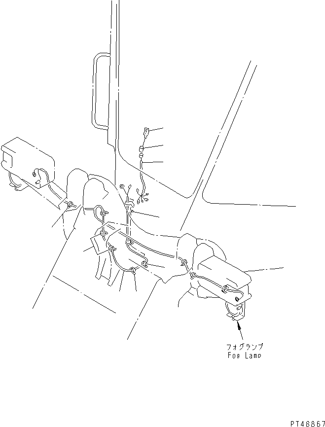 Wheel Loaders Komatsu / WA200-3-XW S/N 60001-62999(wa200-2r) / ELECTRICAL SYSTEM (FOG LAMP LINE) (WITH 2-PERSONS CAB)(#60001-)(030100 : 1727)