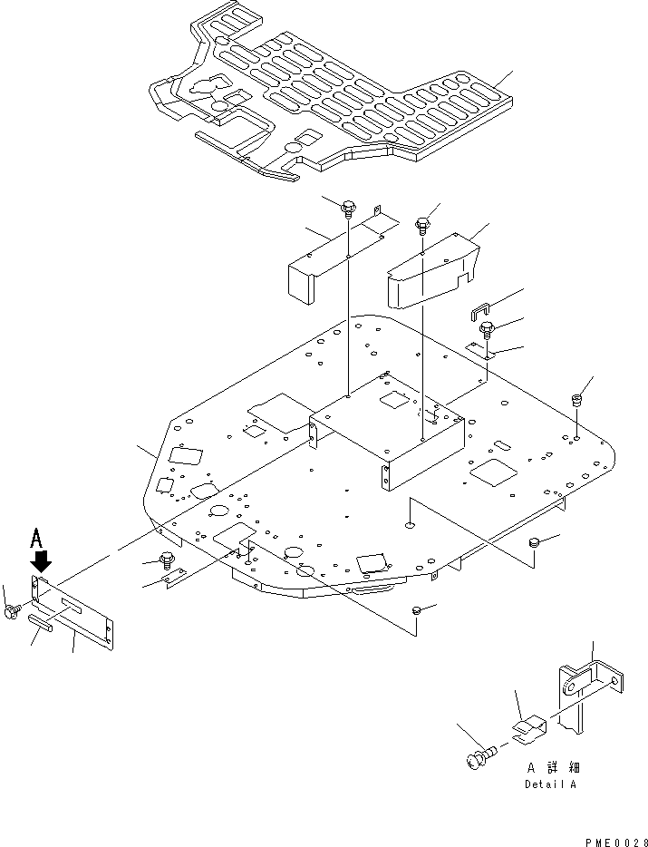 Wheel Loaders Komatsu / WA200-3-XW S/N 60001-62999(wa200-2r) / FLOOR FRAME (WITH 5-SPOOL CONTROL VALVE)(#60001-)(120080 : 5117)
