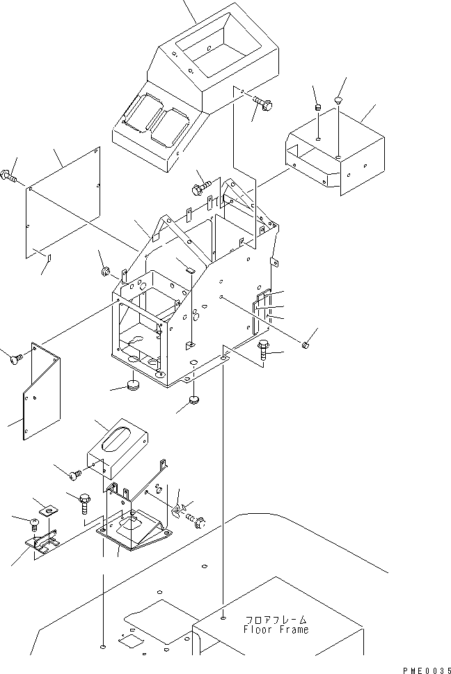 Wheel Loaders Komatsu / WA200-3-XW S/N 60001-62999(wa200-2r) / R.H. CONSOLE BOX (WITH 5-SPOOL CONTROL VALVE)(#60001-)(120100 : 5134)