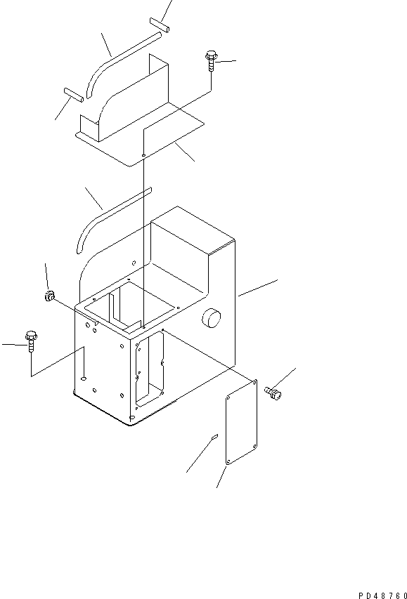 Wheel Loaders Komatsu / WA200-3-XW S/N 60001-62999(wa200-2r) / L.H. CONSOLE BOX (WITH 2-PERSONS CAB)(#60001-)(120120 : 5143)
