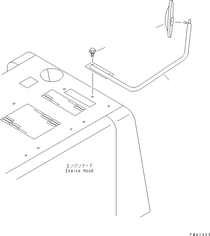 Wheel Loaders Komatsu / WA200-3-XW S/N 60001-62999(wa200-2r) / UNDER MIRROR(#60001-)(120490 : 5751)