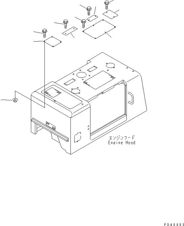 Wheel Loaders Komatsu / WA200-3-XW S/N 60001-62999(wa200-2r) / SNOW PROOF (FOR ENGINE HOOD)(#60001-)(120500 : 5771)