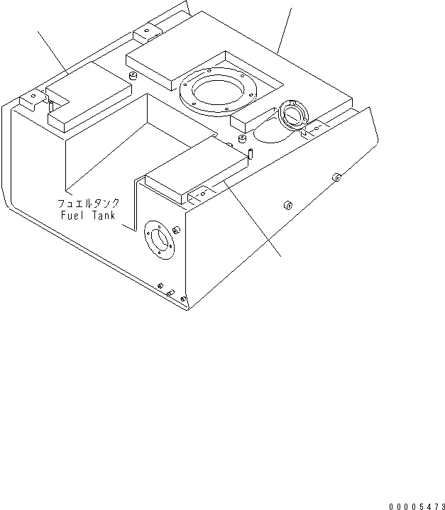 Wheel Loaders Komatsu / WA200-3 S/N 63001-UP(wa200-3r) / FUEL TANK (SUPER SILENT SPEC.)(090020 : D0100-02A1)