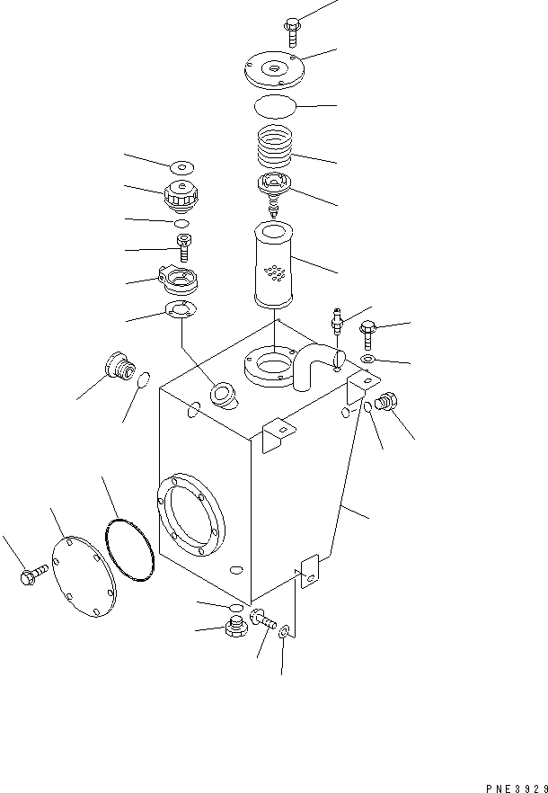 Wheel Loaders Komatsu / WA200-3 S/N 63001-UP(wa200-3r) / HYDRAULIC TANK(180010 : H0110-01A0)
