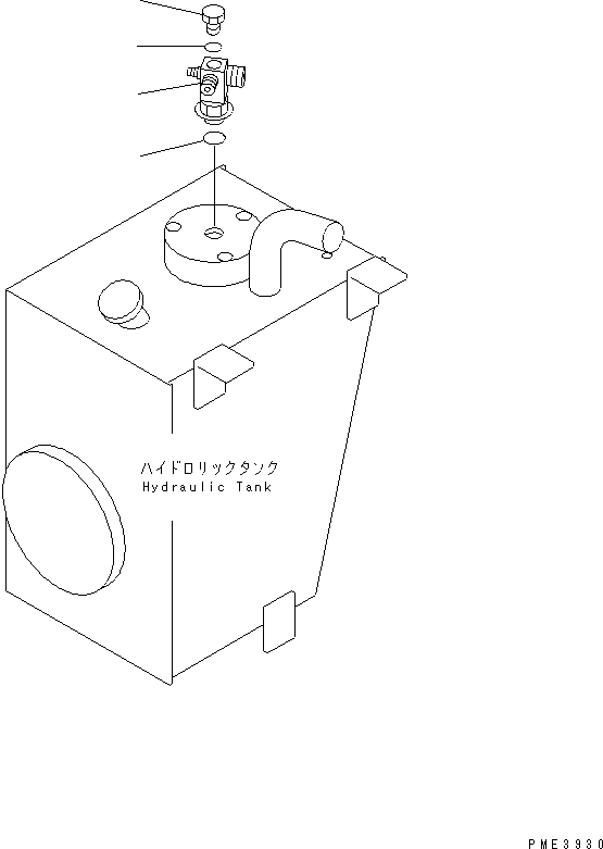 Wheel Loaders Komatsu / WA200-3 S/N 63001-UP(wa200-3r) / HYDRAULIC TANK (DRAIN LINE)(180020 : H0110-02A0)