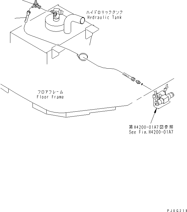 Wheel Loaders Komatsu / WA200-3 S/N 63001-UP(wa200-3r) / HYDRAULIC TANK (DRAIN LINE)(WITH ANTI SLIP STEERING)(180030 : H0110-02A1)