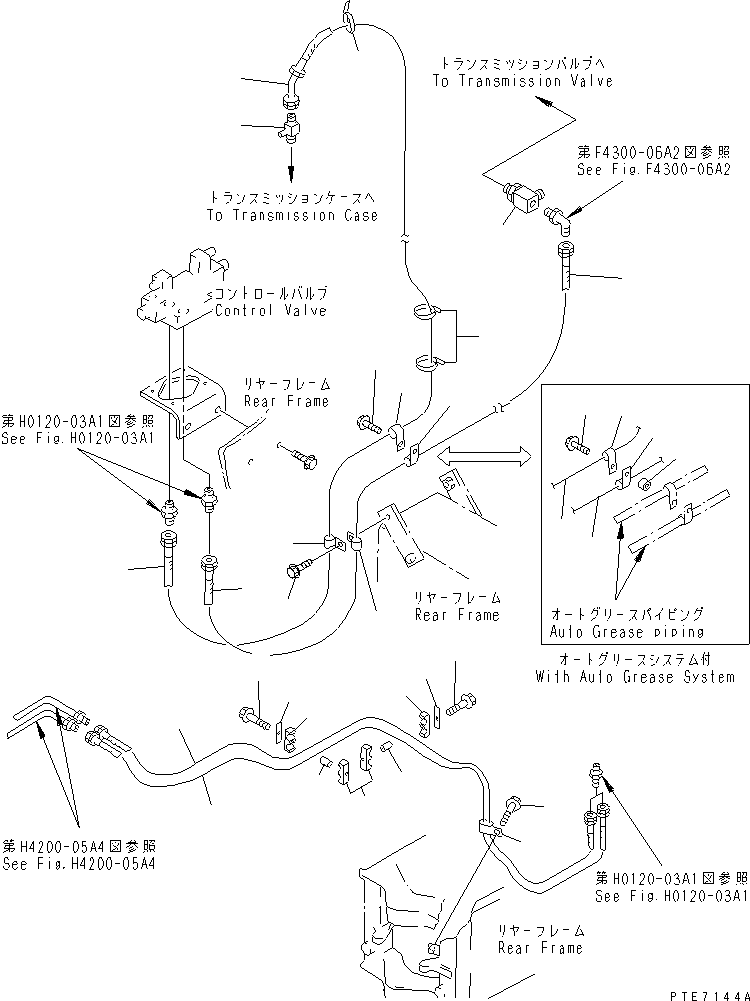 Wheel Loaders Komatsu / WA200-3 S/N 63001-UP(wa200-3r) / HYDRAULIC PIPING (MULTI COUPLER LINE) (2/2)(180300 : H4200-06A4)