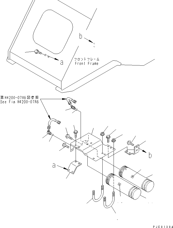 Wheel Loaders Komatsu / WA200-3 S/N 63001-UP(wa200-3r) / HYDRAULIC PIPING (E.C.S.S. LINE) (2/2) (WITH E.C.S.S.)(#63001-64128)(180330 : H4200-08A6)