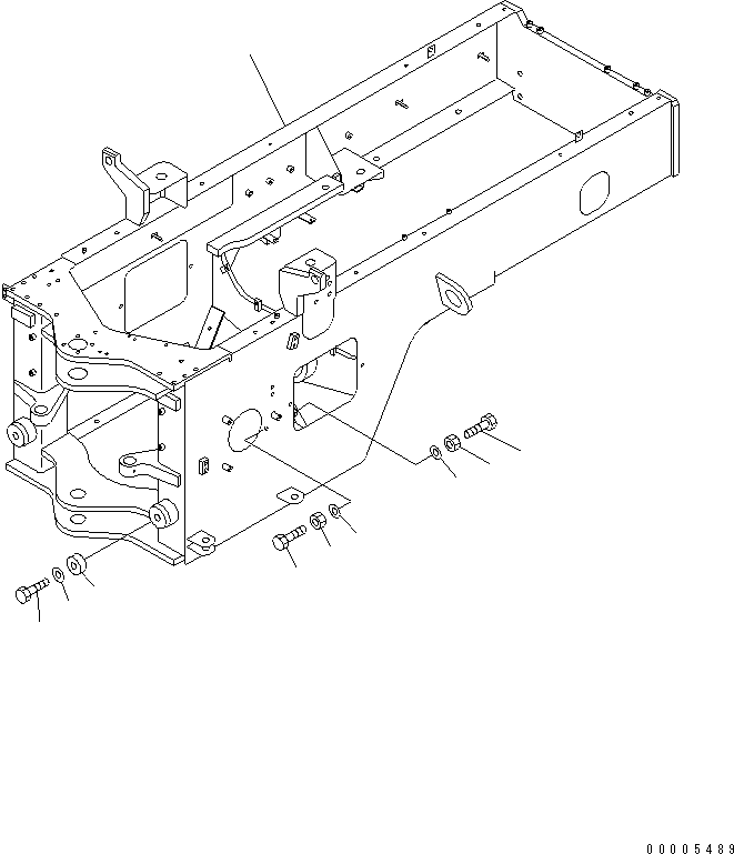 Wheel Loaders Komatsu / WA200-3 S/N 63001-UP(wa200-3r) / REAR FRAME (FOR SUPER SILENT SPEC.)(210060 : J4120-01A4)